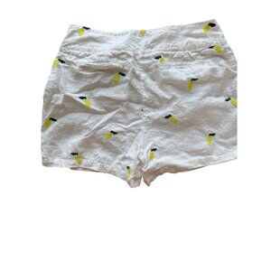 Boden White Linen Blend Lemon Womens Shorts US 8
